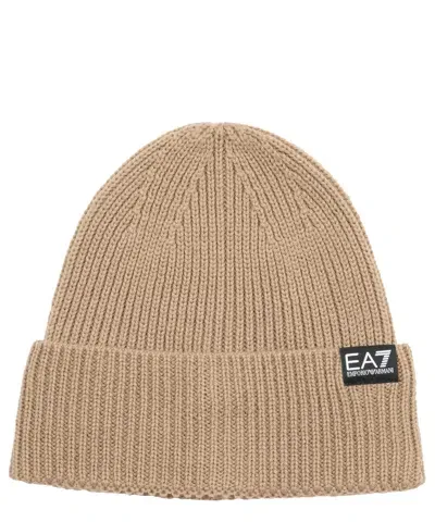 Ea7 Beanie In Beige