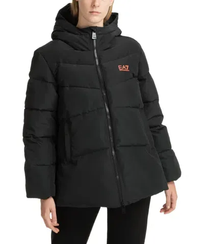 Ea7 Calidum 7 Down Jacket In Black