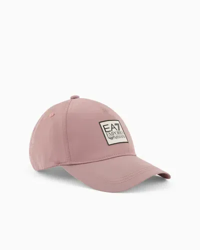 Ea7 Contemporary Sport Recycled Fabric Baseball Cap In Pink