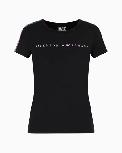 Ea7 Logo-print T-shirt In Black