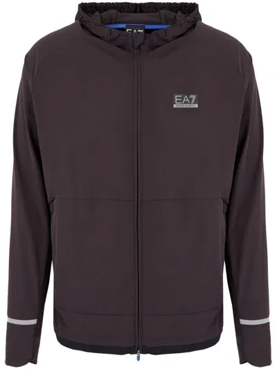 Ea7 Dynamic Athlete Ventus7 Hooded Sweatshirt In Black