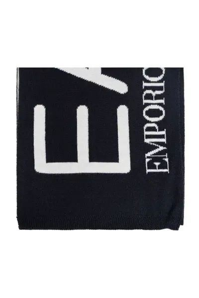 Ea7 Emporio Armani Logo Intarsia In Black