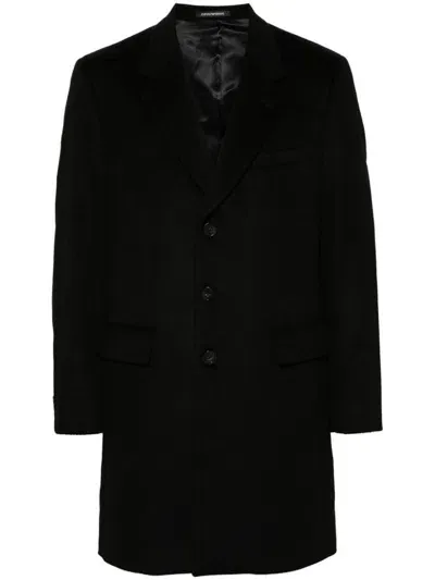 Ea7 Emporio Armani Wool Coat In Black