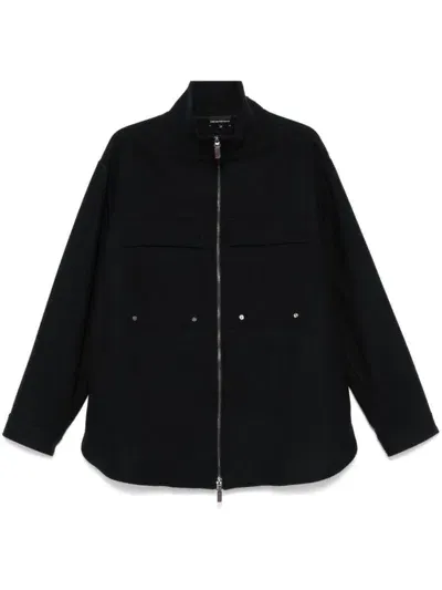 Ea7 Emporio Armani Wool Jacket In Blue