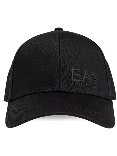 Ea7 Logo-print Baseball Cap In Black