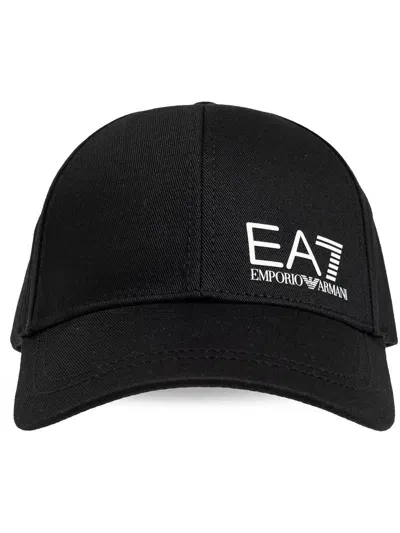 Ea7 Logo-print Baseball Cap In Black