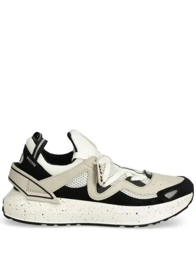 Ea7 Logo-print Low-top Sneakers In Neutrals