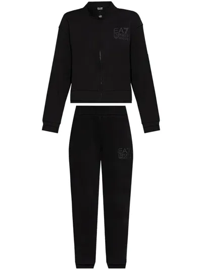 Ea7 Logo-print Tracksuit Set In Black