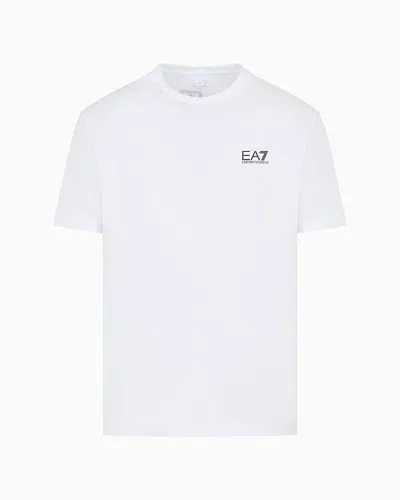 Ea7 Logo Series Cotton-jersey Crew-neck T-shirt In Green