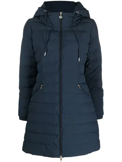 Ea7 Mountain Cross Padded Coat In Blue