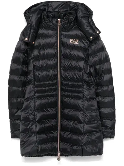 Ea7 Padded Coat In Black