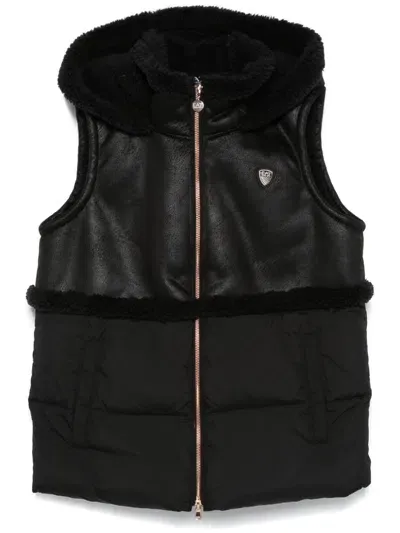 Ea7 Panelled Gilet In 黑色