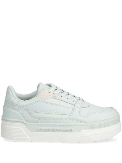 Ea7 Panelled Sneakers In Blue