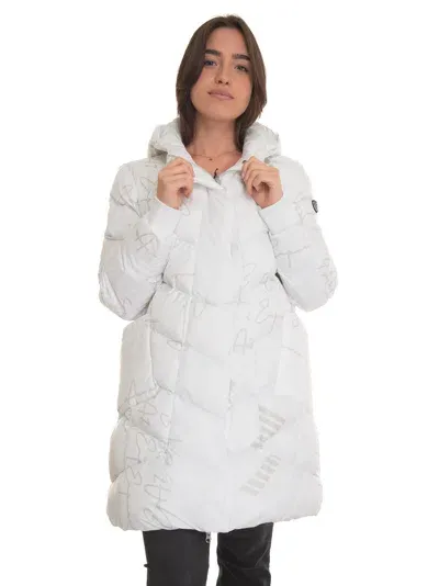 Ea7 Quilted Jacket In White