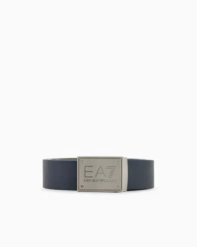 Ea7 Reversible Belt In Black