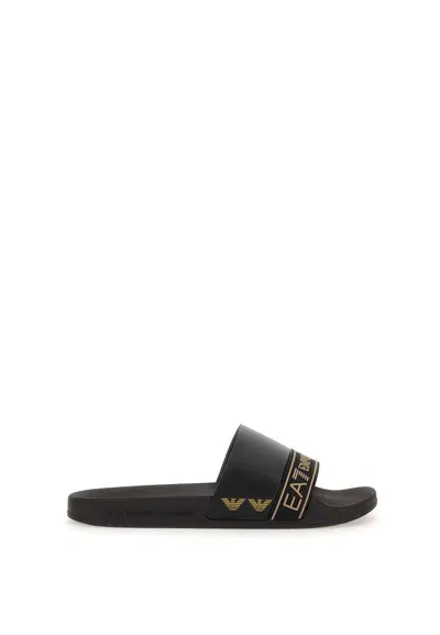 Ea7 Slippers In Black