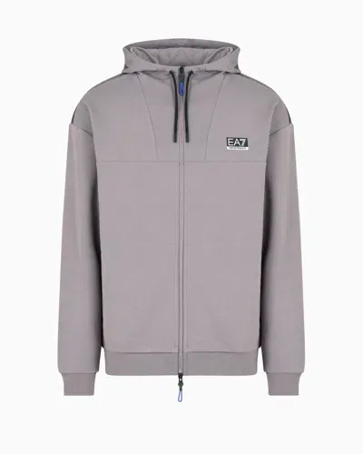 Ea7 Sweat-shirts Façon Cardigan In Gray