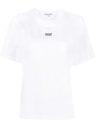 Each X Other Logo-print Cotton T-shirt In White