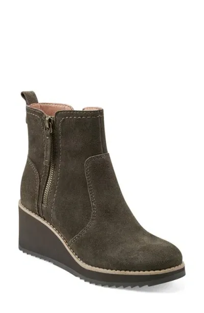 Earth ® Cinto Platform Wedge Bootie In Muschio Suede