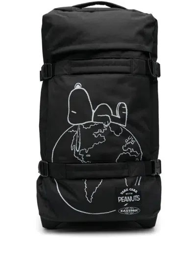 Eastpak X Peanuts Transit'r Luggage Bag In Black