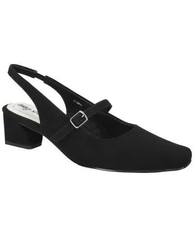 Easy Street Women's Cameo Square Toe Slingback Pumps In Black Lamy