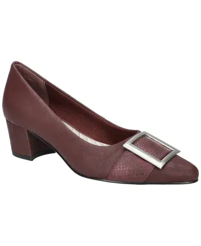 Easy Street Women's Cider Block Heel Pumps In Burgundy Matte