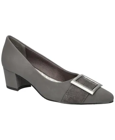 Easy Street Women's Cider Block Heel Pumps In Grey Matte