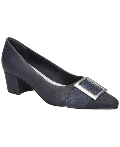 Easy Street Women's Cider Block Heel Pumps In Navy Matte