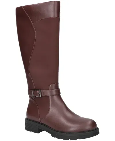 Easy Street Women's Erica Tall Boots In Burgundy