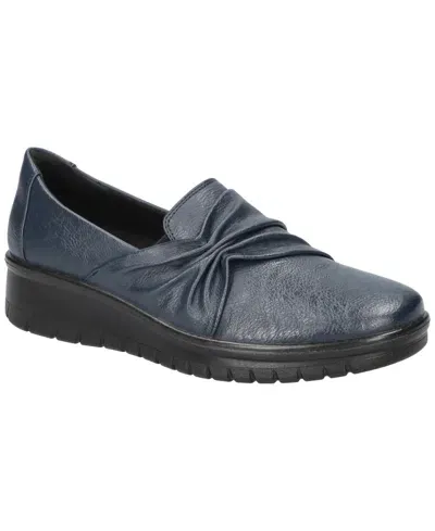 Easy Street Women's Faith Comfort Slip-on Flat In Navy