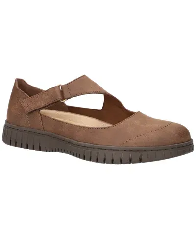 Easy Street Women's Joyful Mary Jane Comfort Flats In Tan