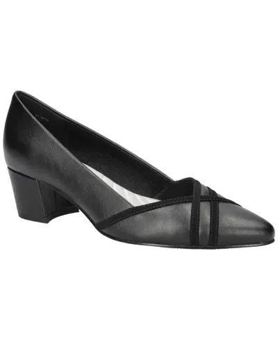 Easy Street Women's Lotus Block Heel Pumps In Black