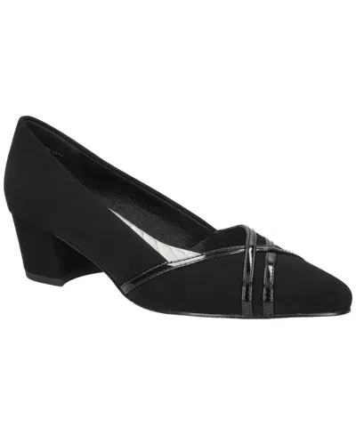 Easy Street Women's Lotus Block Heel Pumps In Black Lamy