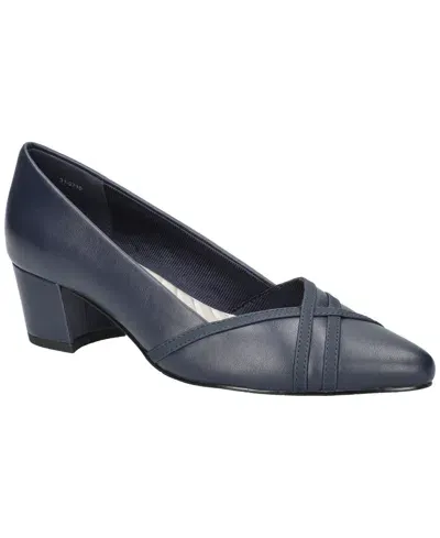 Easy Street Women's Lotus Block Heel Pumps In Navy