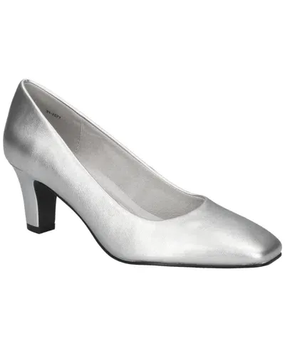 Easy Street Women's Poet Square Toe Pumps In Silver