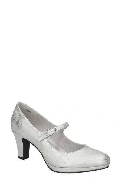 Easy Street Zest Mary Jane Platform Pump In Silver