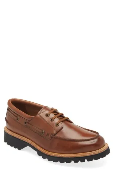 Easymoc Rockland Moc Toe Boat Shoe In Tan