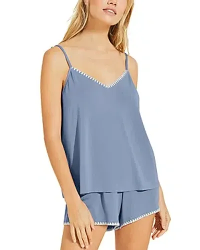 Eberjey Frida Cami & Shorts Pajama Set In Wedge Blue Ivory