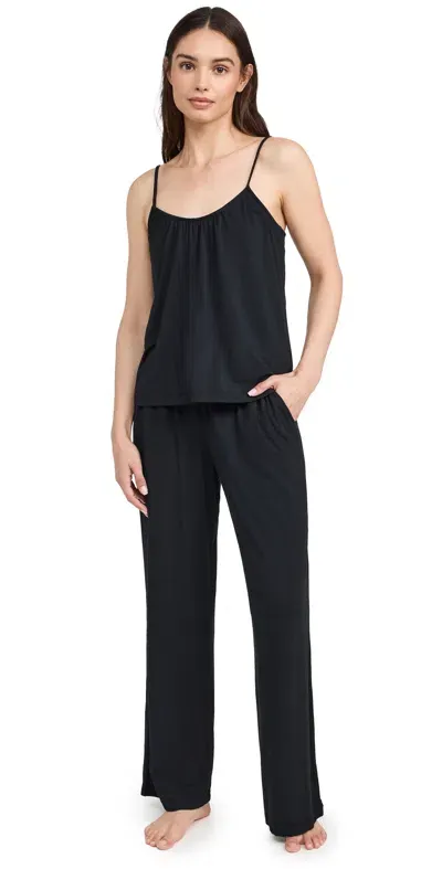 Eberjey Gisele Tencel Modal Cami & Pant Pj Set Black