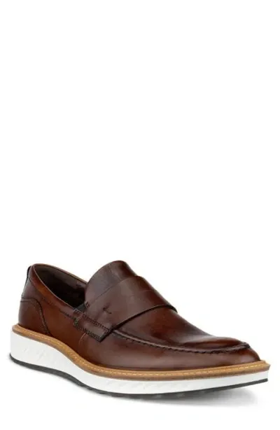 Ecco St.1 Hybrid Penny Loafer In Cocoa Brown