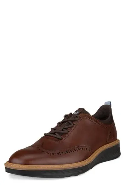 Ecco St.1 Hybrid Wingtip Derby In Cognac