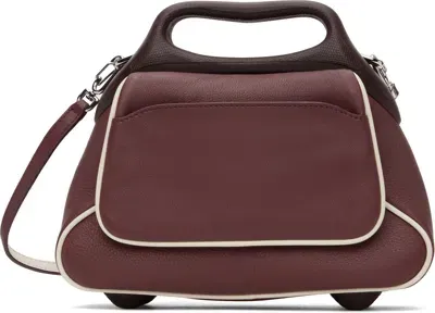 Ecco.kollektive Burgundy Kiko Kostadinov Edition Centauri Medium Bag In 91390 Burgundy/white