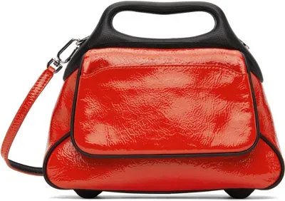 Ecco.kollektive Red Kiko Kostadinov Edition Centauri Medium Bag In 91398 Poinciana/blac