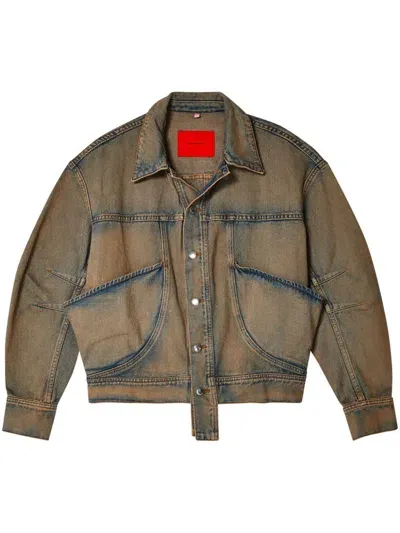 Eckhaus Latta El Jacket Redux Denim Jacket In Blue