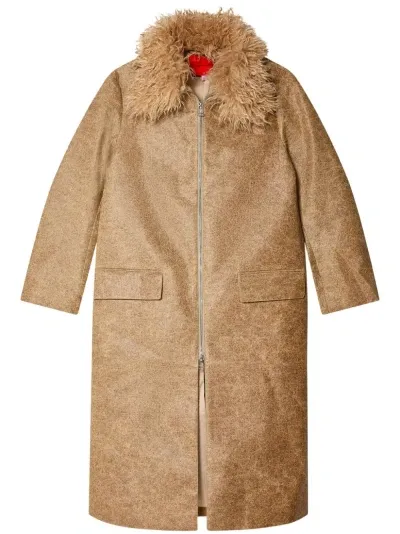 Eckhaus Latta Fond Coat In Brown