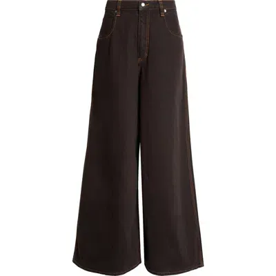 Eckhaus Latta Ultra Wide Leg Jeans In Smudge