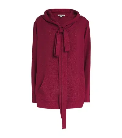 Edeline Lee Bow-detail Hoodie In Burgundy