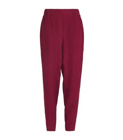 Edeline Lee High-waist Trousers In Burgundy