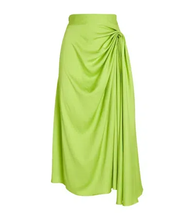 Edeline Lee Twisted Nymph Midi Skirt In Green