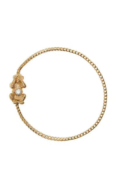 Eden Presley See No Evil 14k Yellow Gold Diamond Bracelet